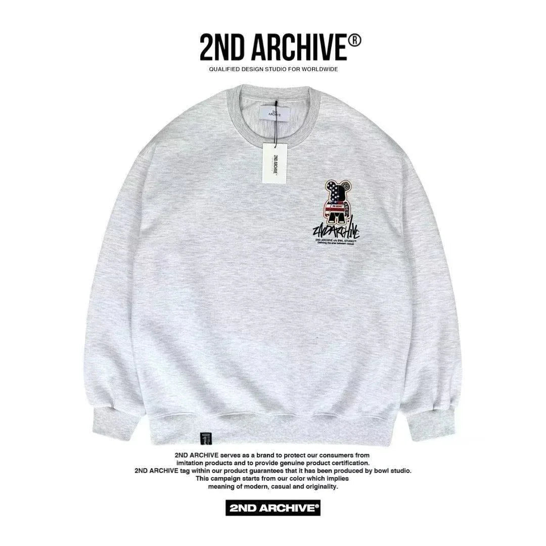 韓國直送🇰🇷 2ND ARCHIVE American Scotch Teddy Bear Sweatshirt - HLY &amp; CHOCCICO