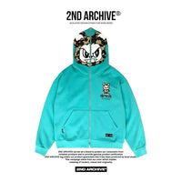 韓國直送🇰🇷 2ND ARCHIVE Angry Camo Bear Pulhood Zip -up HLY & CHOCCICO