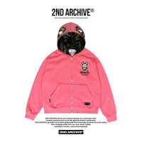 韓國直送🇰🇷 2ND ARCHIVE Angry Camo Bear Pulhood Zip -up HLY & CHOCCICO