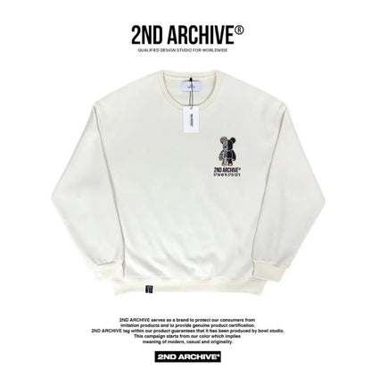 韓國直送🇰🇷 2ND ARCHIVE Aurora Half Bear Sweatshirt - HLY &amp; CHOCCICO