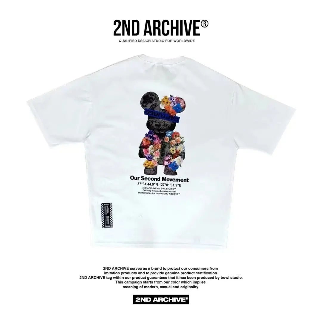 韓國直送🇰🇷 2ND ARCHIVE Bear flower T-shirt - 4 Color HLY & CHOCCICO