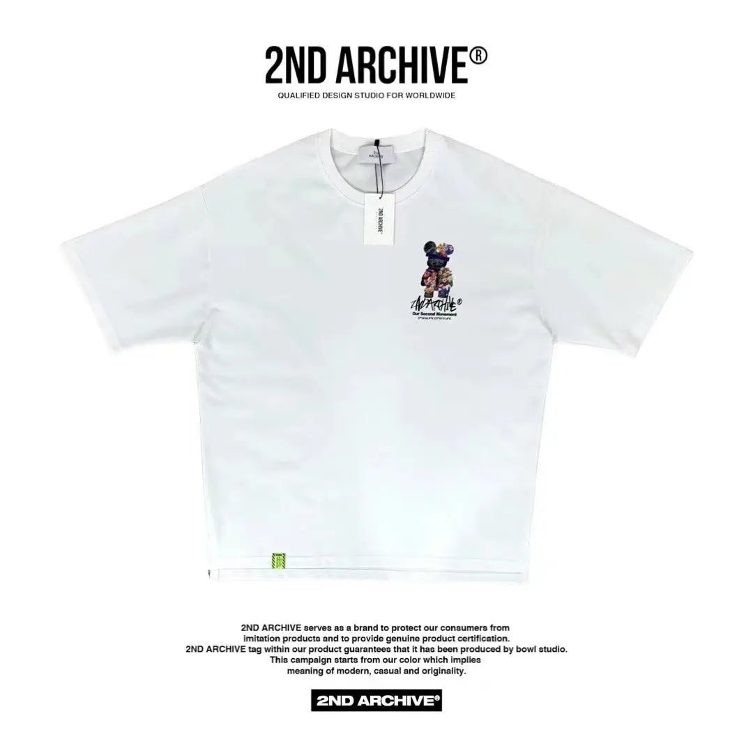 韓國直送🇰🇷 2ND ARCHIVE Bear flower T-shirt - 4 Color HLY & CHOCCICO