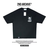 韓國直送 2ND ARCHIVE Black Beanie Teddy Bear Tee - HLY & CHOCCICO