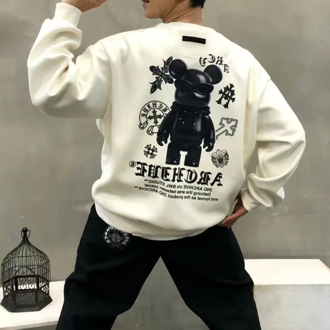 韓國直送 2ND ARCHIVE Black Cross Bear Sweatshirt - HLY &amp; CHOCCICO