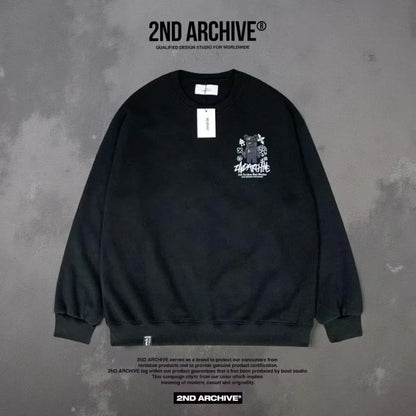韓國直送 2ND ARCHIVE Black Cross Bear Sweatshirt - HLY &amp; CHOCCICO