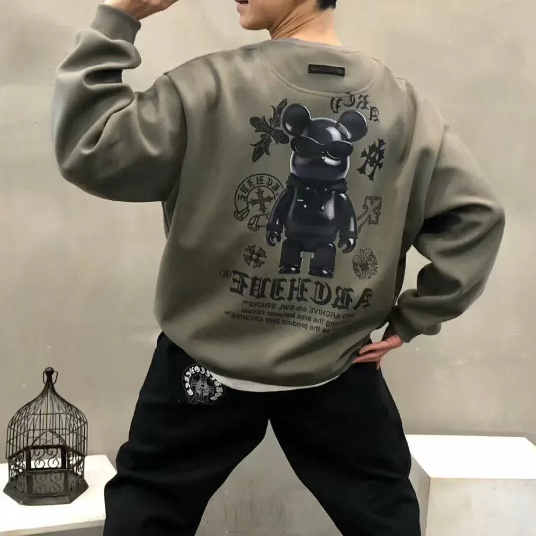 韓國直送 2ND ARCHIVE Black Cross Bear Sweatshirt - HLY &amp; CHOCCICO