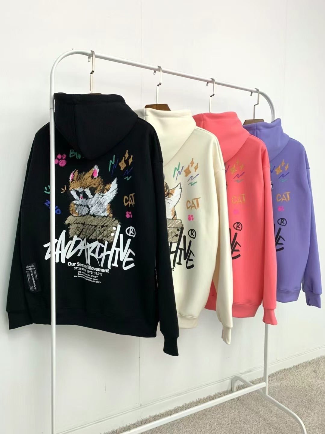 韓國直送🇰🇷 2ND ARCHIVE Box Cat Hoodie - HLY & CHOCCICO