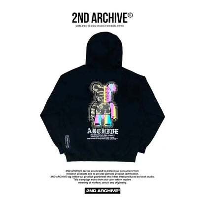 韓國直送🇰🇷 2ND ARCHIVE Camo Bear Scotch Fleece Hoodie - HLY &amp; CHOCCICO