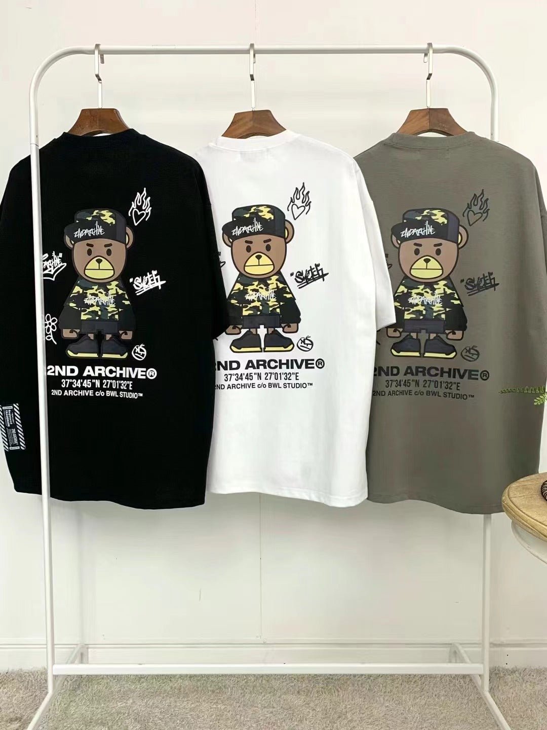 韓國直送🇰🇷 2ND ARCHIVE Camouflage Army Bear Tee- 3 Color