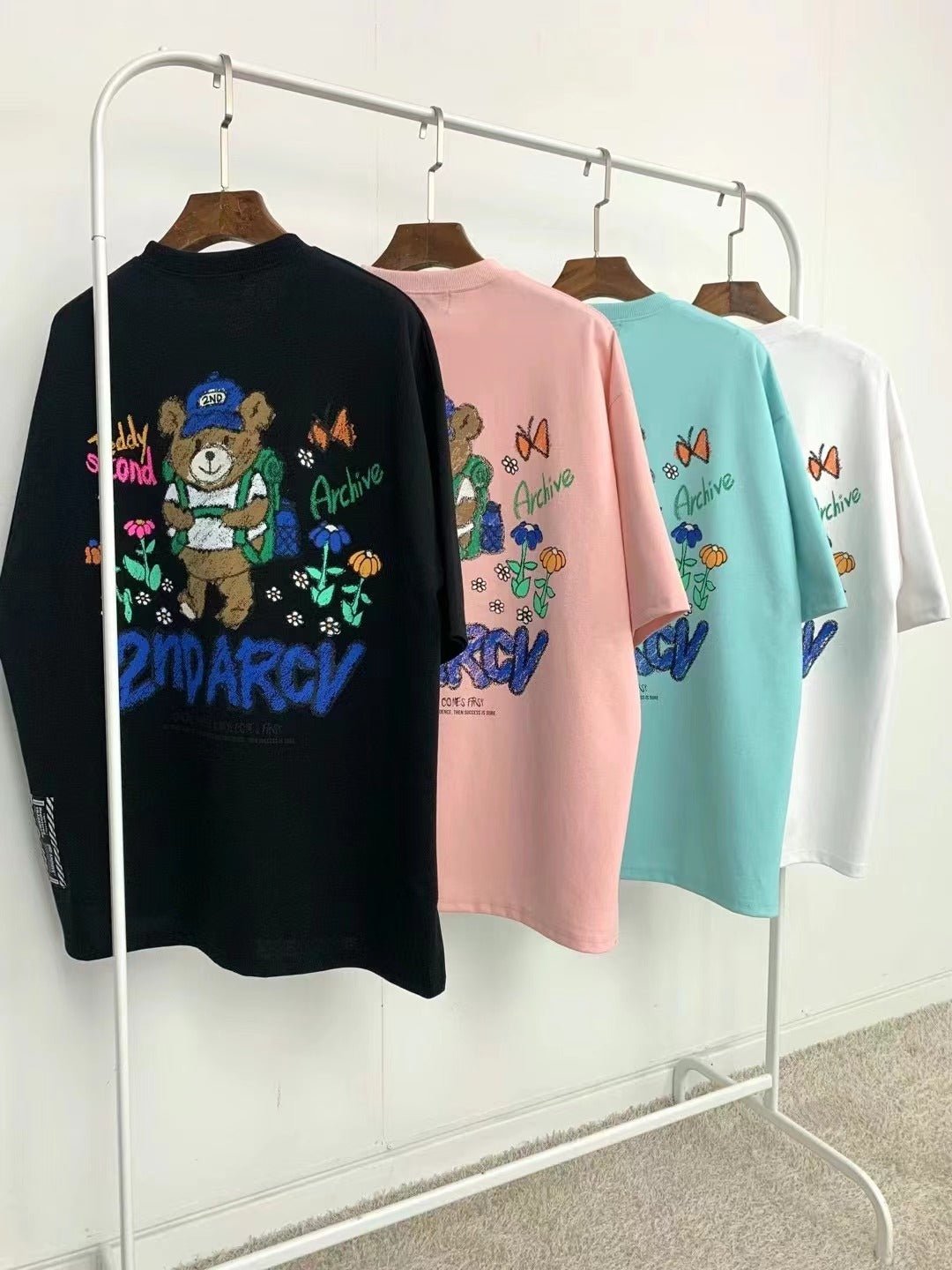 韓國直送🇰🇷 2ND ARCHIVE Camping Bear Short Sleeve Tee - 4 Color HLY & CHOCCICO