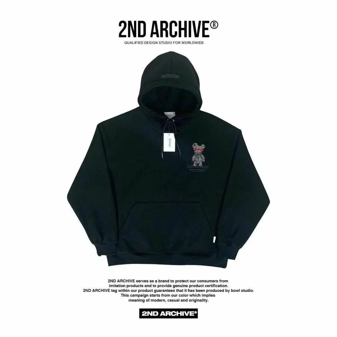 韓國直送🇰🇷 2ND ARCHIVE Captured Bear Hoodies - HLY &amp; CHOCCICO