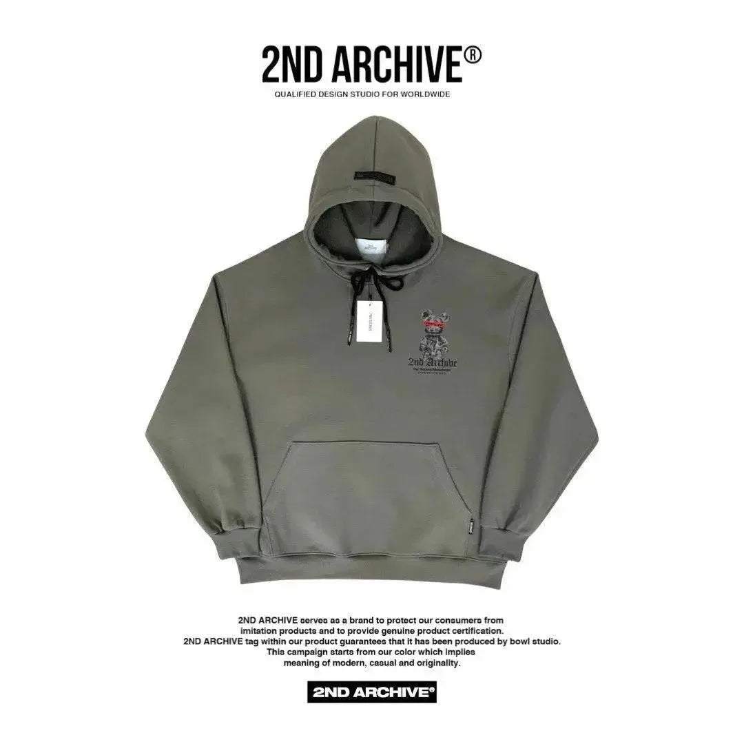 韓國直送🇰🇷 2ND ARCHIVE Captured Bear Hoodies - HLY &amp; CHOCCICO