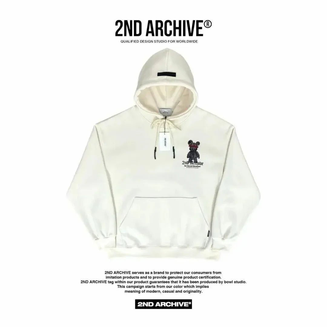 韓國直送🇰🇷 2ND ARCHIVE Captured Bear Hoodies - HLY &amp; CHOCCICO