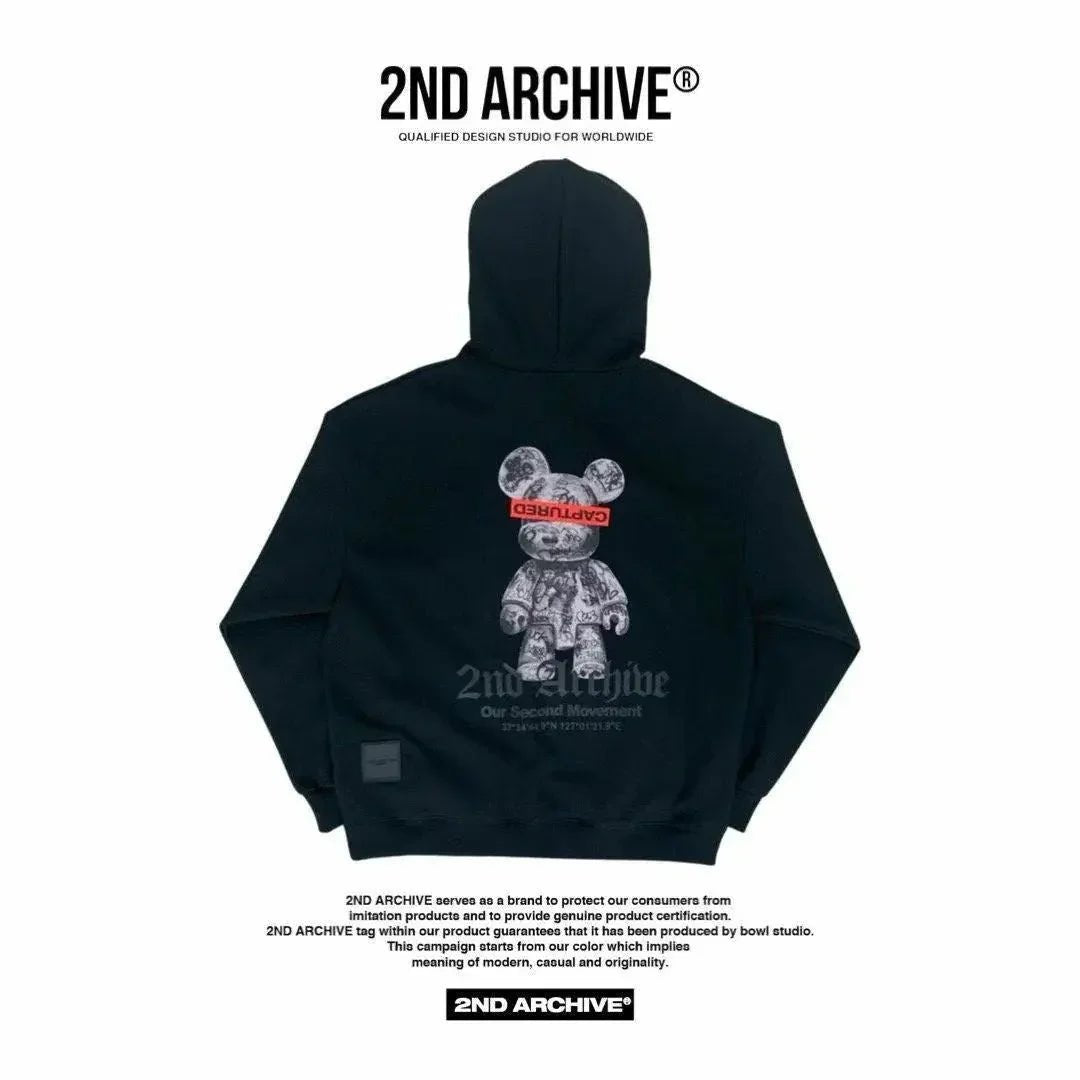 韓國直送🇰🇷 2ND ARCHIVE Captured Bear Hoodies - HLY &amp; CHOCCICO