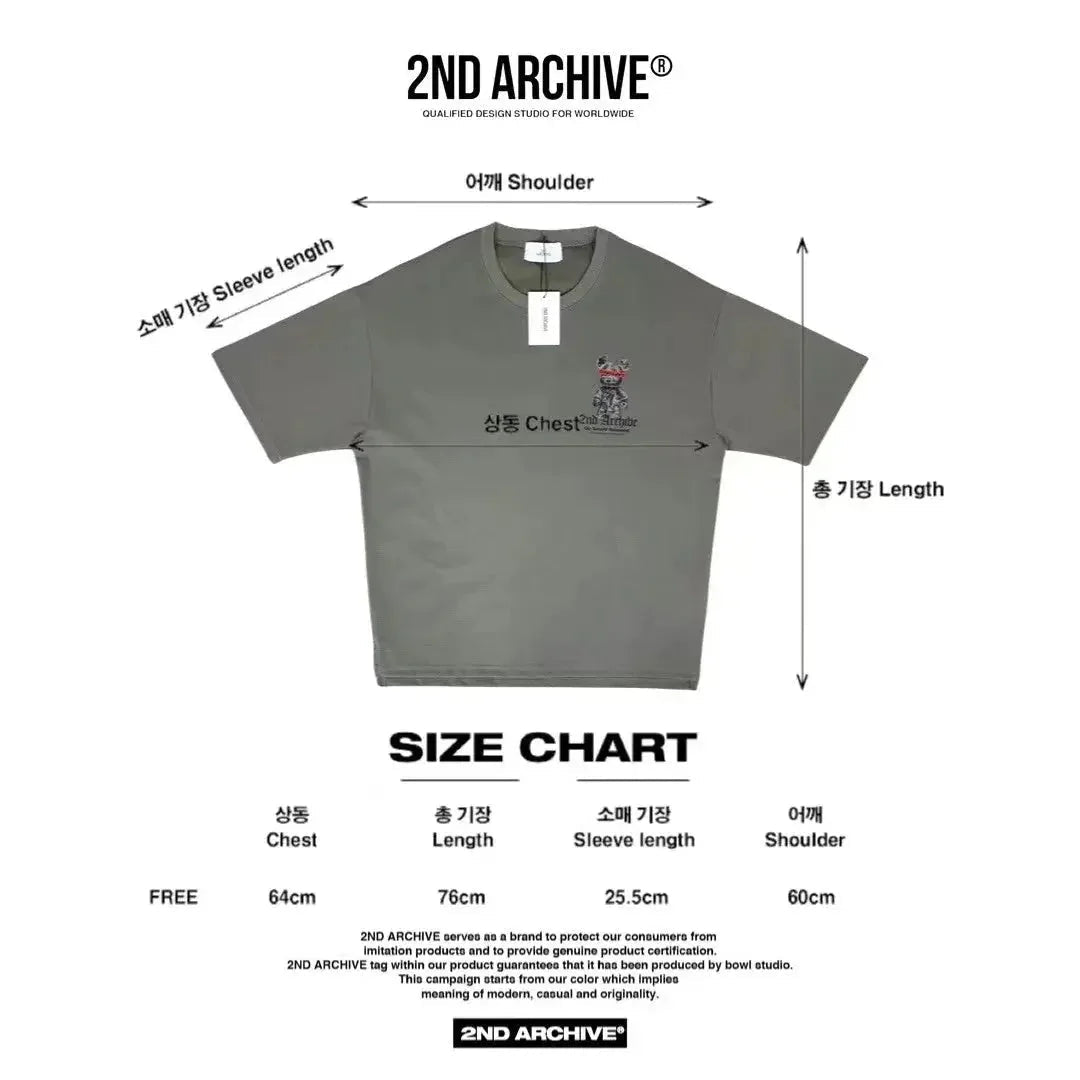 韓國直送🇰🇷 2ND ARCHIVE Captured Bear T-shirt - 3 Color - HLY &amp; CHOCCICO