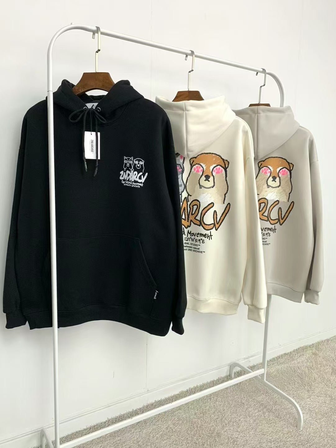 韓國直送🇰🇷 2ND ARCHIVE Cat Shiba Crayon Hoodie HLY & CHOCCICO