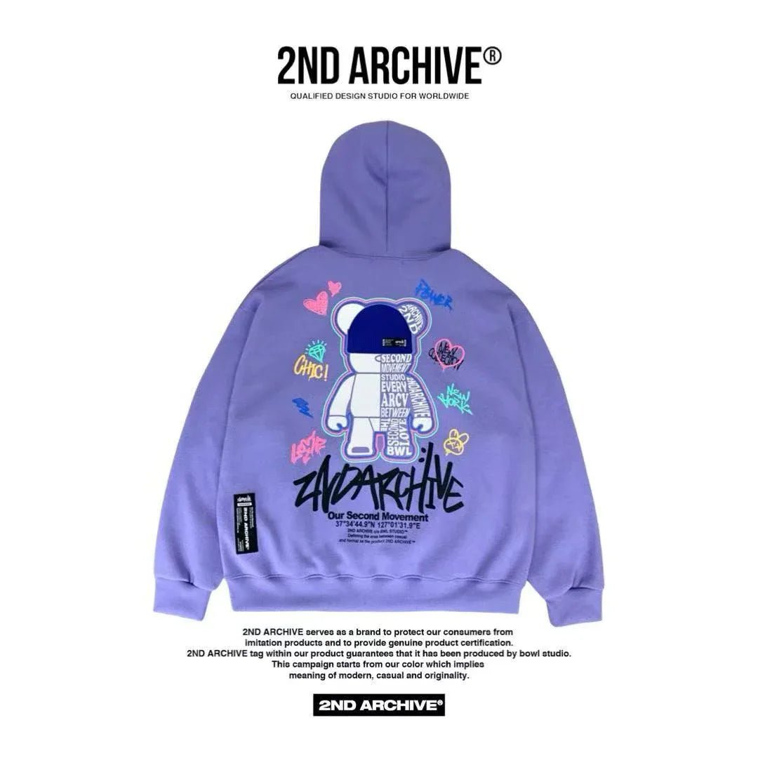 🇰🇷韓國直送🇰🇷 2nd ARCHIVE Colorful Bear Hoodie - HLY &amp; CHOCCICO