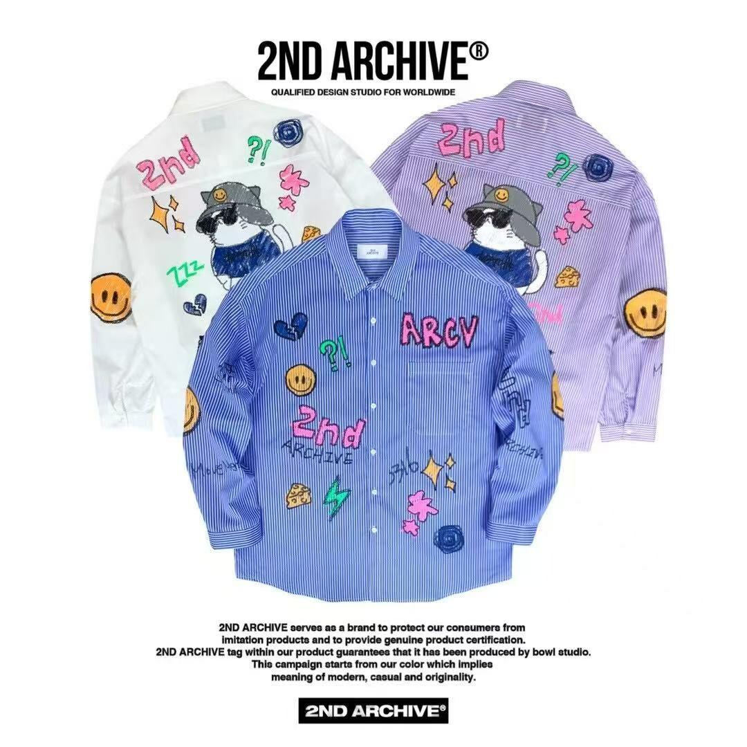 韓國直送 2ND ARCHIVE Crayon Beanie Cat Shirt - HLY &amp; CHOCCICO