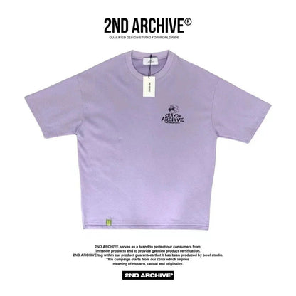 韓國直送🇰🇷 2ND ARCHIVE Crayon Cat Short Sleeve Tee - 4 Color - HLY &amp; CHOCCICO