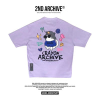 韓國直送🇰🇷 2ND ARCHIVE Crayon Cat Short Sleeve Tee - 4 Color HLY & CHOCCICO