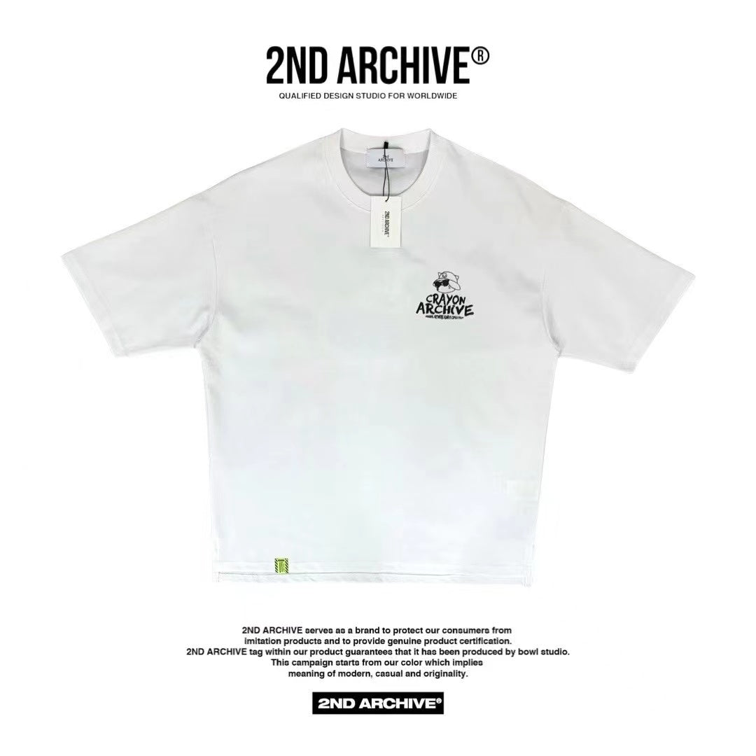 韓國直送🇰🇷 2ND ARCHIVE Crayon Cat Short Sleeve Tee - 4 Color HLY & CHOCCICO