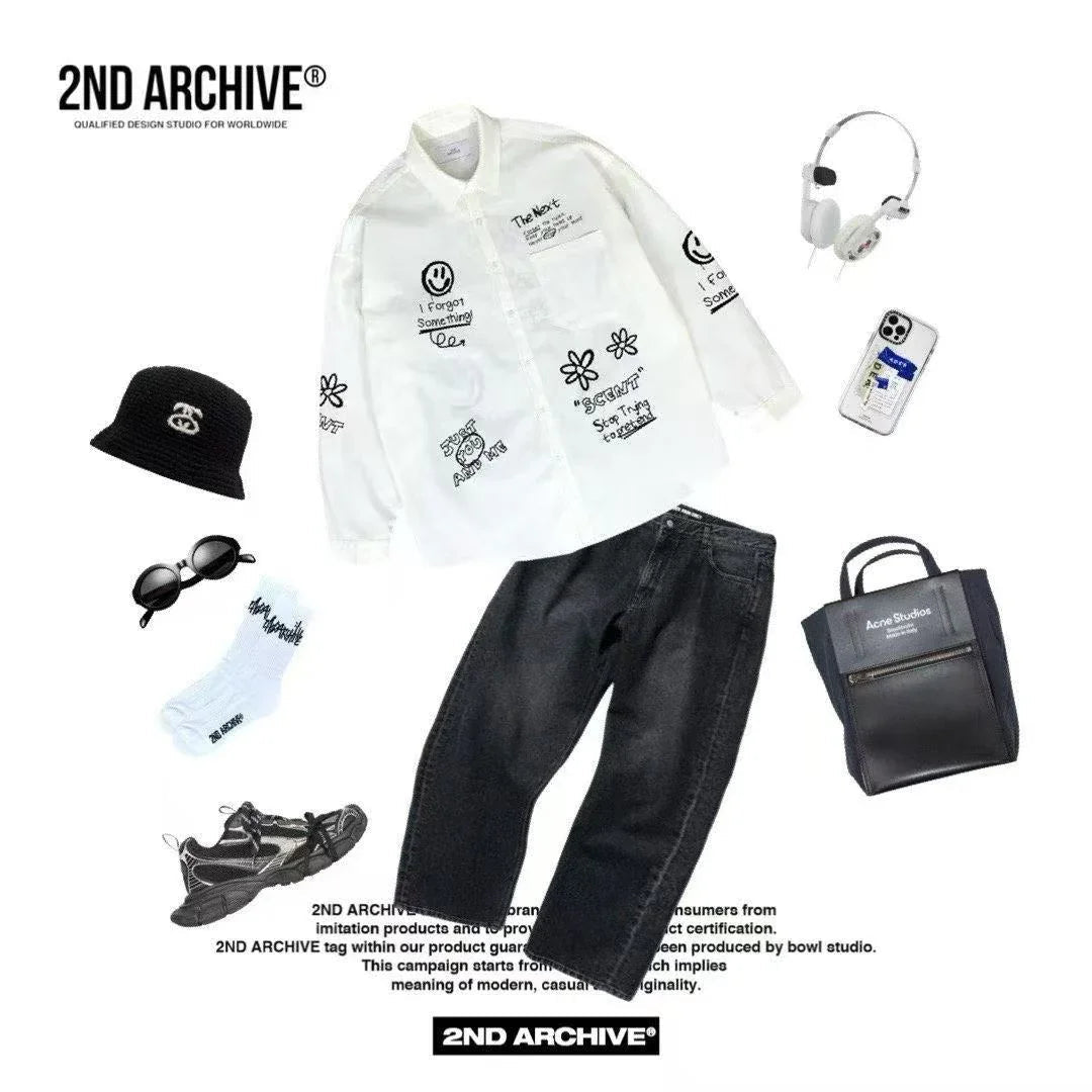 韓國直送2nd ARCHIVE Crayons Lettering Shirt - HLY &amp; CHOCCICO
