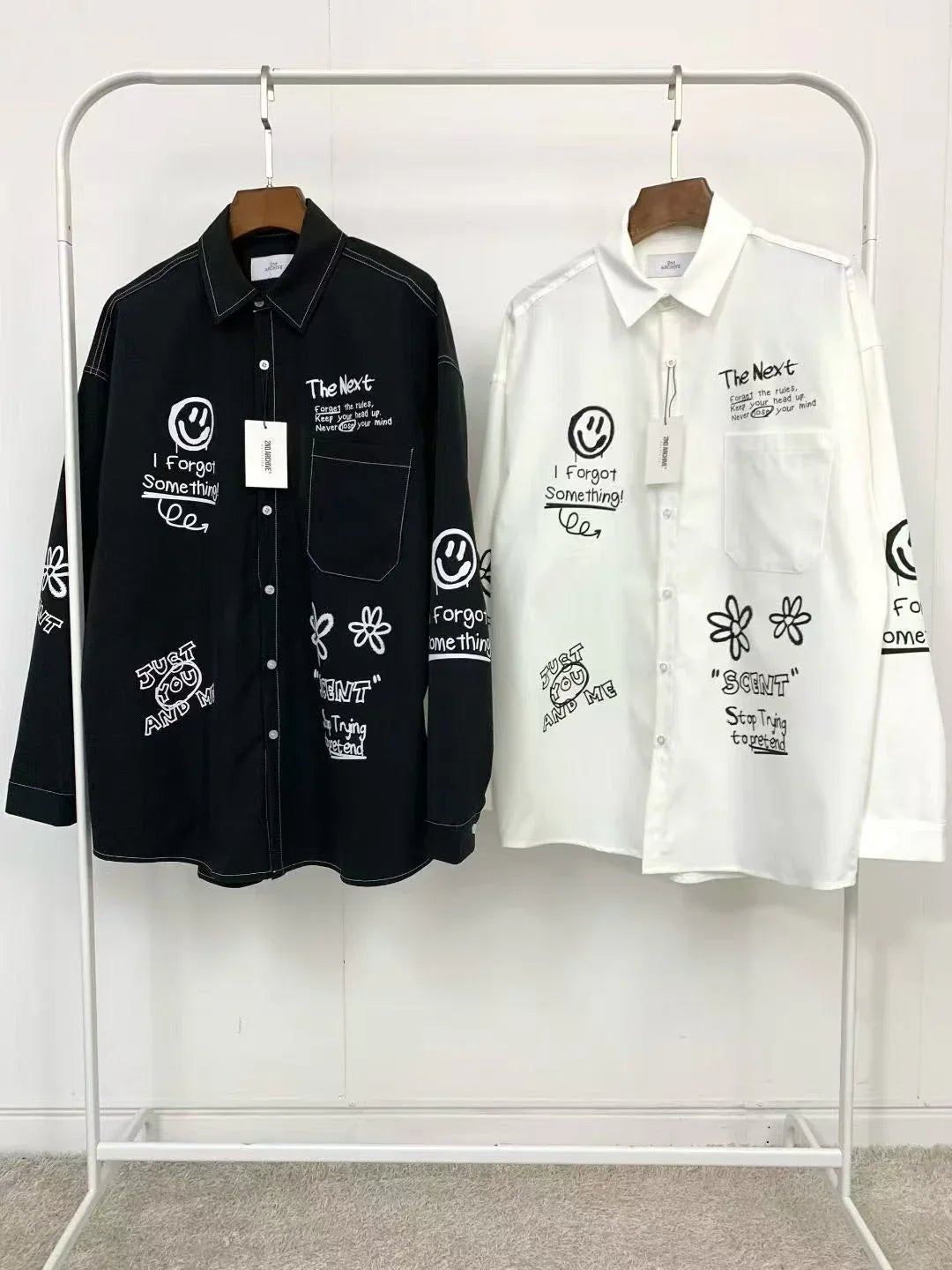 韓國直送2nd ARCHIVE Crayons Lettering Shirt - HLY &amp; CHOCCICO