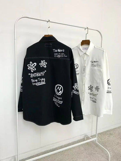 韓國直送2nd ARCHIVE Crayons Lettering Shirt - HLY &amp; CHOCCICO