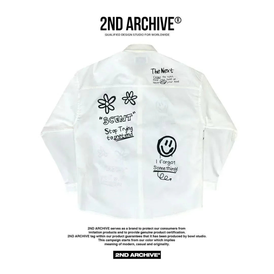 韓國直送2nd ARCHIVE Crayons Lettering Shirt - HLY &amp; CHOCCICO