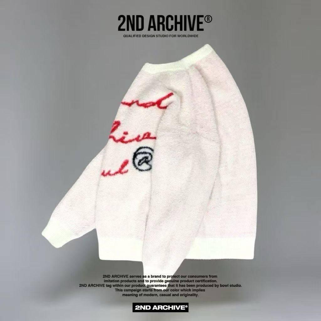 韓國直送2nd ARCHIVE Cursive Logo Angora Knit - HLY &amp; CHOCCICO