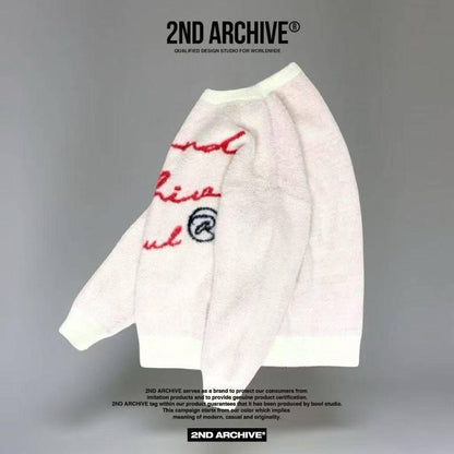 韓國直送2nd ARCHIVE Cursive Logo Angora Knit - HLY &amp; CHOCCICO