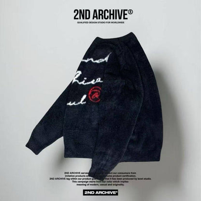 韓國直送2nd ARCHIVE Cursive Logo Angora Knit - HLY &amp; CHOCCICO