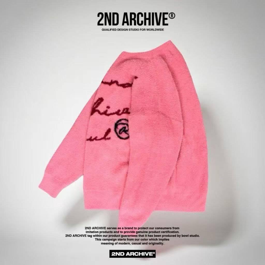 韓國直送2nd ARCHIVE Cursive Logo Angora Knit - HLY &amp; CHOCCICO