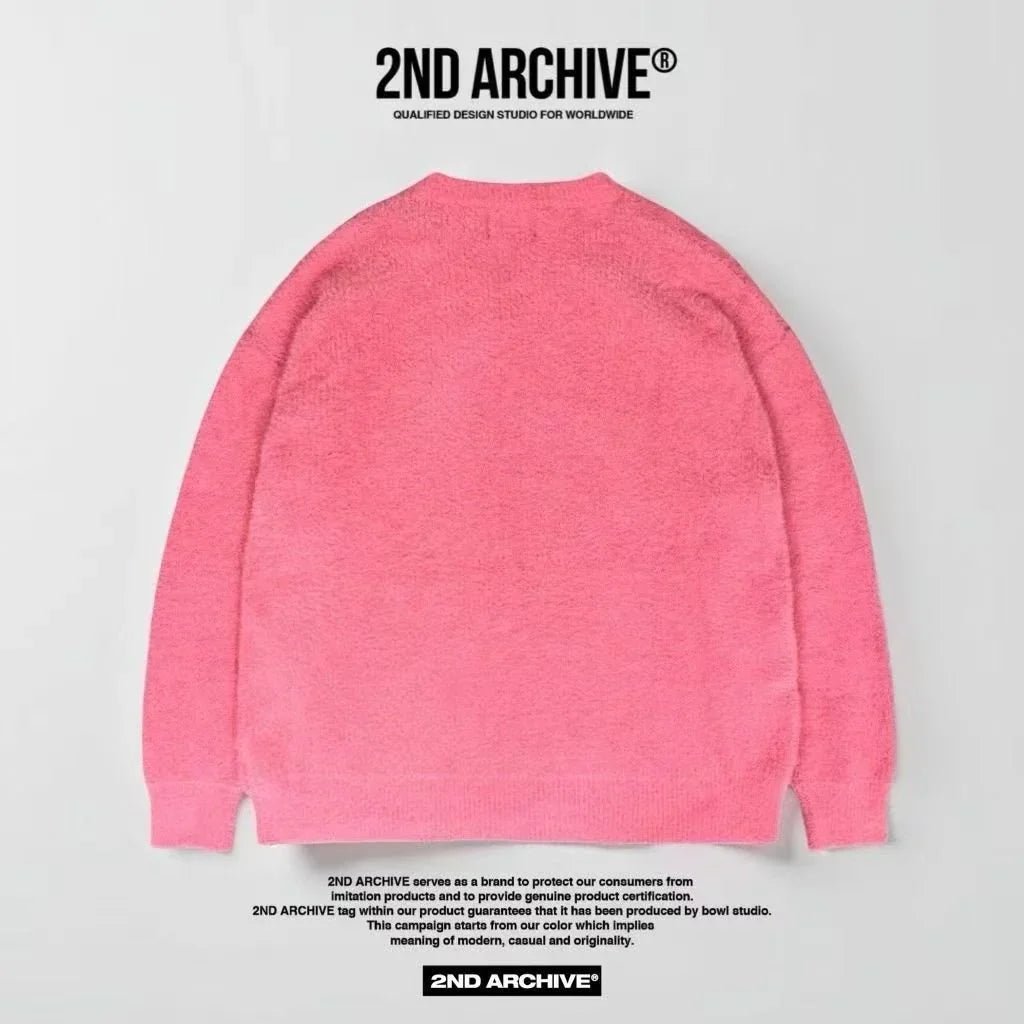 韓國直送2nd ARCHIVE Cursive Logo Angora Knit - HLY &amp; CHOCCICO