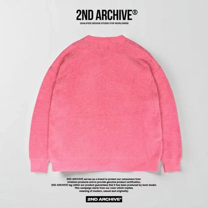 韓國直送2nd ARCHIVE Cursive Logo Angora Knit - HLY &amp; CHOCCICO