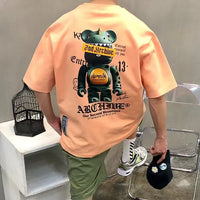 韓國直送 2ND ARCHIVE Dinosaur Terry Bear Graffiti T-shirt - HLY & CHOCCICO