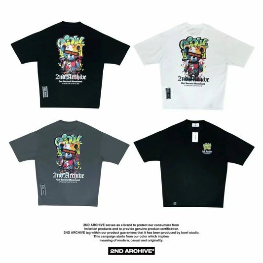 韓國直送🇰🇷 2ND ARCHIVE Drawing Bear T-shirt -3 Color HLY & CHOCCICO