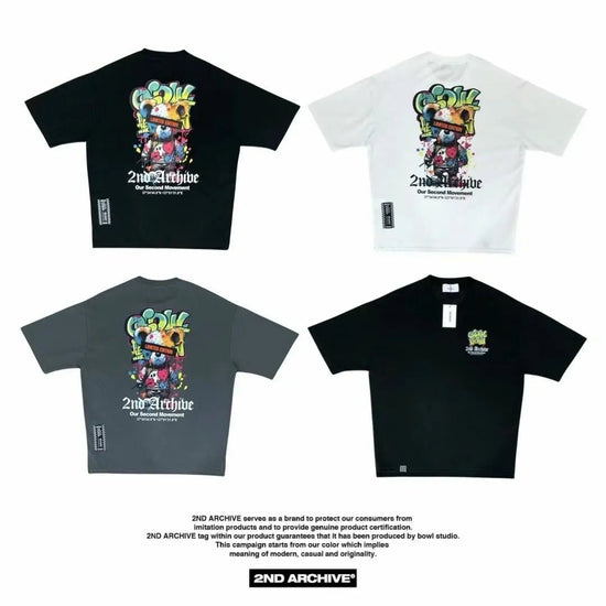 韓國直送🇰🇷 2ND ARCHIVE Drawing Bear T-shirt -3 Color