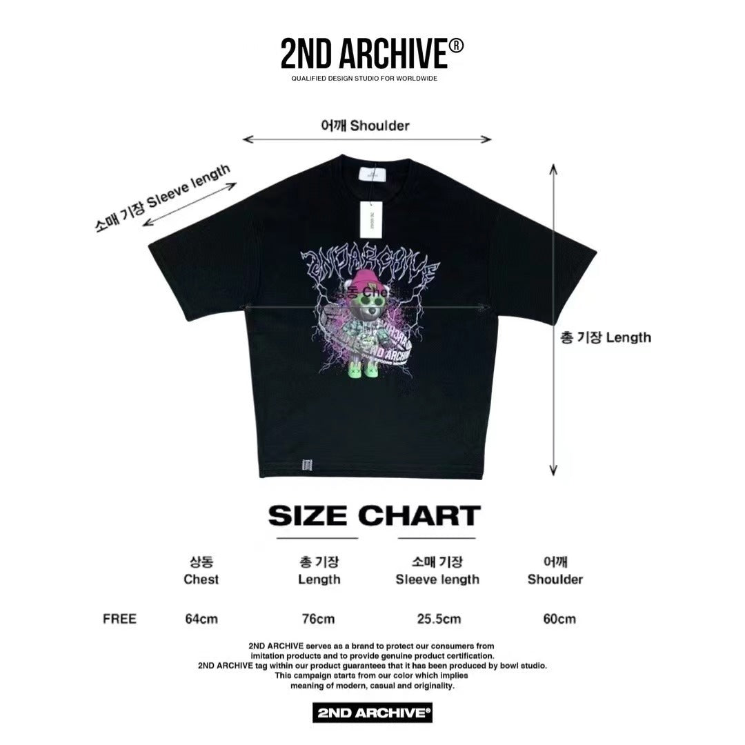 韓國直送🇰🇷 2ND ARCHIVE Electronic bear T-shirt -3 Color HLY & CHOCCICO