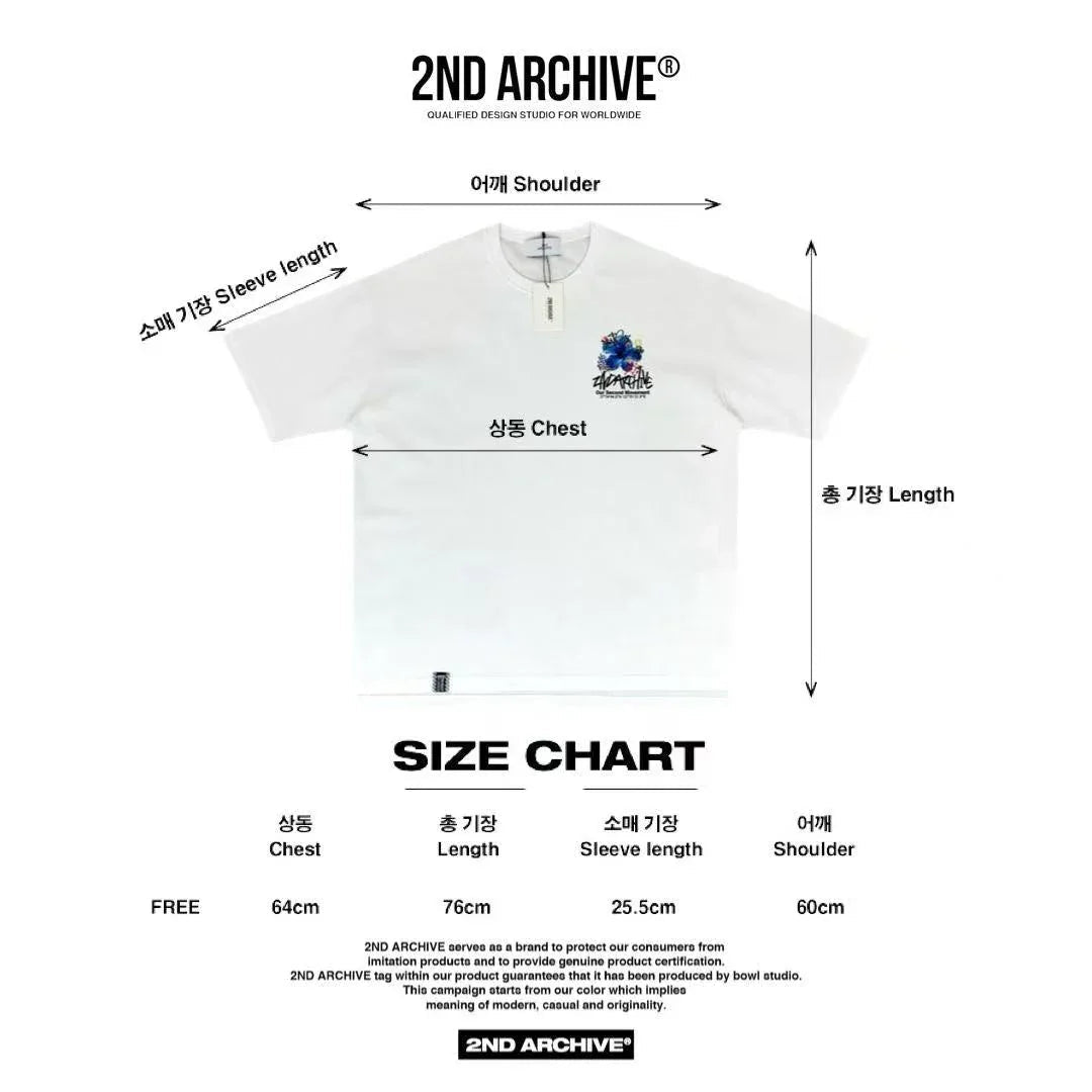 韓國直送🇰🇷 2ND ARCHIVE Flower Print Tee - HLY &amp; CHOCCICO