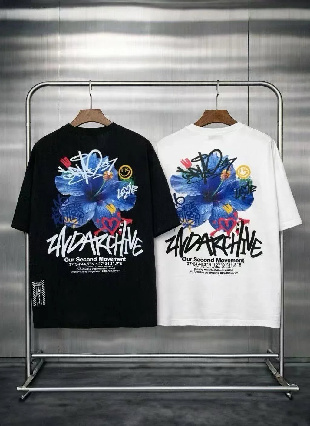 韓國直送🇰🇷 2ND ARCHIVE Flower Print Tee - HLY &amp; CHOCCICO