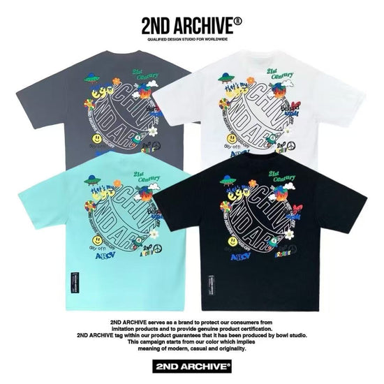 韓國直送🇰🇷 2ND ARCHIVE Foam Circle logo Tee- 4 Color