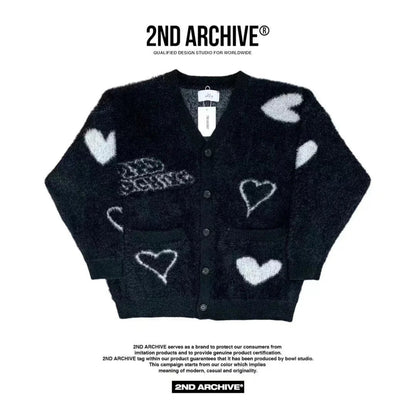韓國直送🇰🇷 2ND ARCHIVE Full Heart Cardigan - HLY &amp; CHOCCICO