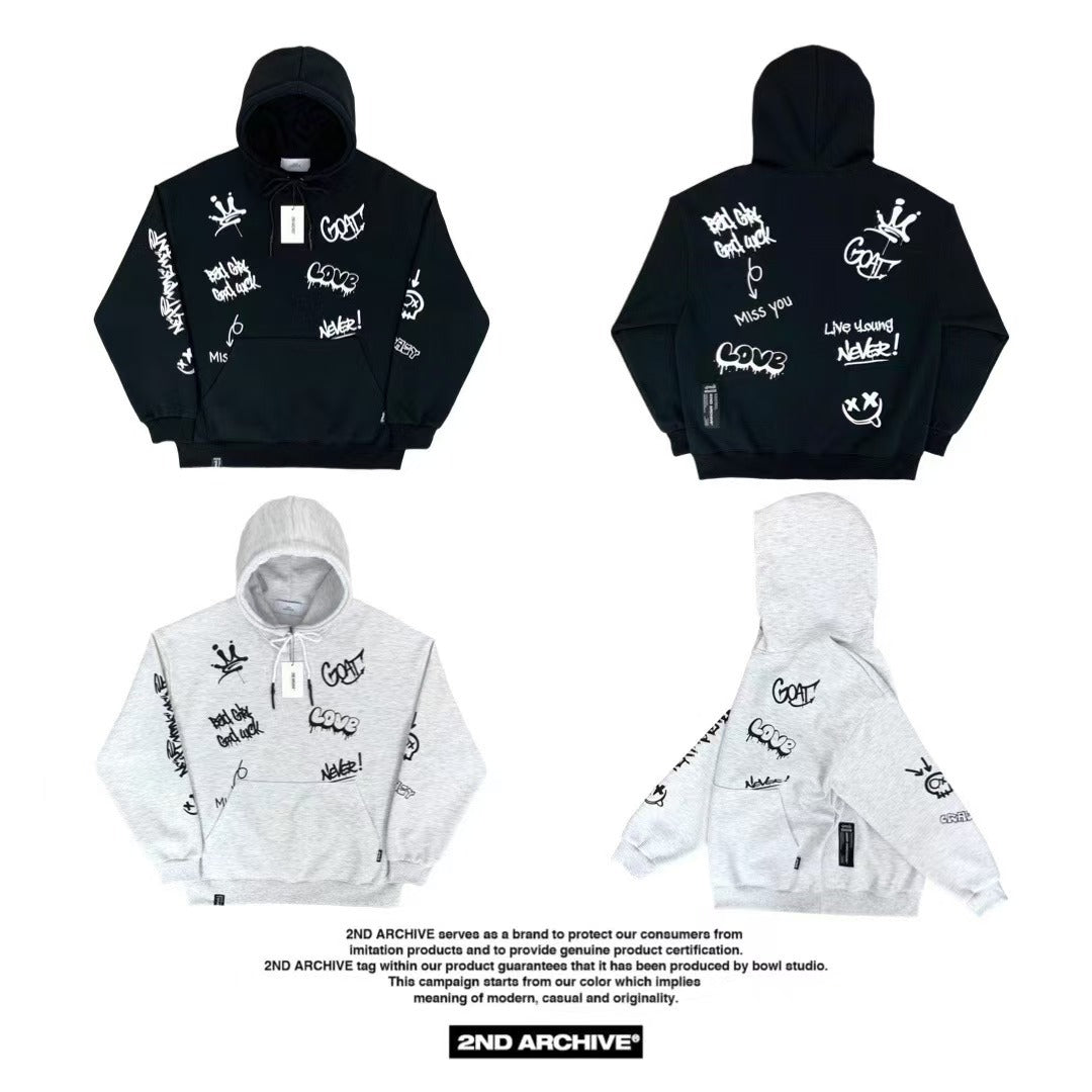 韓國直送🇰🇷 2ND ARCHIVE Full Plate Graffiti Hoodie