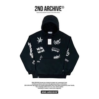 韓國直送🇰🇷 2ND ARCHIVE Full Plate Graffiti Hoodie HLY & CHOCCICO