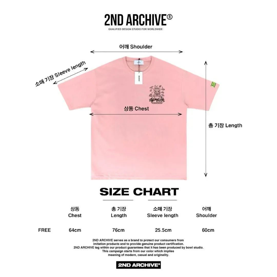 🇰🇷韓國直送🇰🇷 2ND ARCHIVE Glow - in - the - Dark Space Bear Half Palty Tee - HLY &amp; CHOCCICO