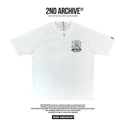 🇰🇷韓國直送🇰🇷 2ND ARCHIVE Glow - in - the - Dark Space Bear Half Palty Tee - HLY &amp; CHOCCICO