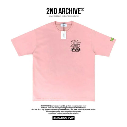 🇰🇷韓國直送🇰🇷 2ND ARCHIVE Glow - in - the - Dark Space Bear Half Palty Tee - HLY &amp; CHOCCICO