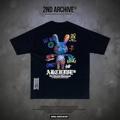 🇰🇷韓國直送🇰🇷 2ND ARCHIVE Graffiti Rabbit Tee - HLY &amp; CHOCCICO