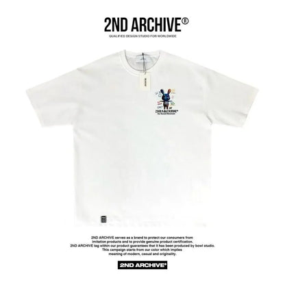 🇰🇷韓國直送🇰🇷 2ND ARCHIVE Graffiti Rabbit Tee - HLY &amp; CHOCCICO